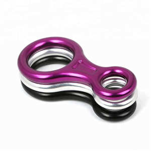 32kn 8 halka Abseil cihazlar hava Yoga ipek halka halat Descender kaya tırmanma kurtarma Rappelling ekipmanları tırmanma karabina - Product Image 2