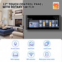 Anjielo Écran IPS 12 pouces Panneau tactile en aluminium WiFi Zigbee pour connexion de scène domestique Télécommande de téléphone portable