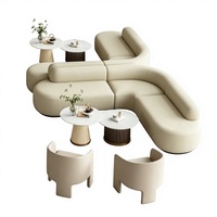 Ensemble de canapés modulaires modernes pour bureau, en métal et mousse haute densité, pour usage domestique, hôtelier, salon, appartement, avec revêtement en tissu, usage commercial