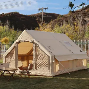 Toptan pamuk hava çadırı 12 Sqm şişme çadır su geçirmez UV koruma açık kamp çadır
