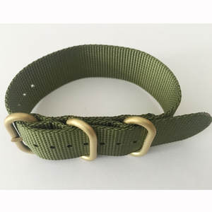 สายนาฬิกาไนล่อนแข็งพร้อมห่วงทองเหลืองสายนาฬิกาจากโรงงานสายรัดผ้าใบ - Product Image 4