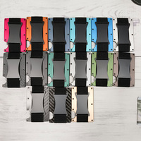 Dompet Aluminium pria, kualitas tinggi sederhana Aluminium Dompet penghalang RFID pemegang kartu kredit dompet logam
