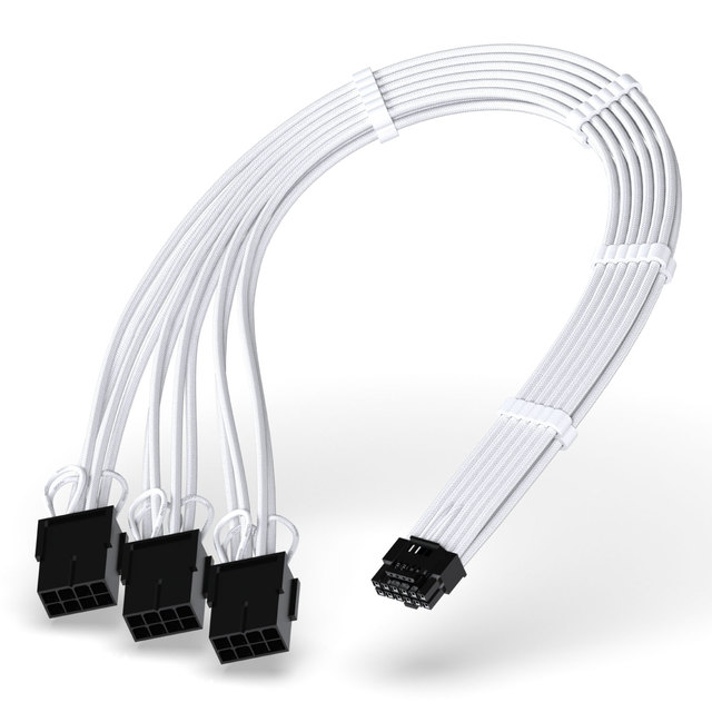 UpHere ATX 3.0 PSU PCI-E 5.0 Extension Cable GPU GeForce RTX 3090 Ti PCIe Gen 5 12VHPWR Connectors 16P to 8Pin*3 16AWG