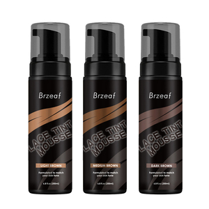 LUXFUME Marque Privée 200ml <span class=keywords><strong>Mousse</strong></span> Teintante pour Dentelle de Perruque et Frontal Lace Wig Quatre Couleurs pour Femme - Product Image 1