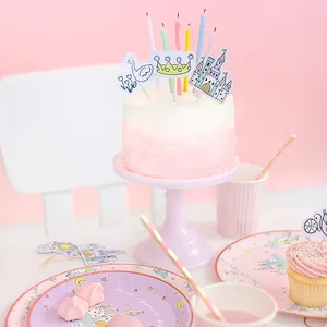 Vajilla Desechable con Temática de Princesa de Cuento de Hadas DAMAI, Platos y Vasos Desechables para Fiesta de Cumpleaños de Niña con Diseño de Castillo - Product Image 4