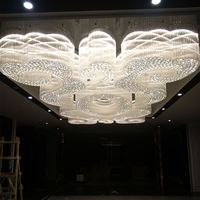 Lustre en cristal K9 personnalisé pour hôtels, salles de banquet, grands lustres pour plafonds hauts