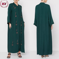 Abaya – perles de bonne qualité, prix d'usine, ravissant col en V, fermeture à boutons-pression dissimulée, devant élégant, Offre Spéciale