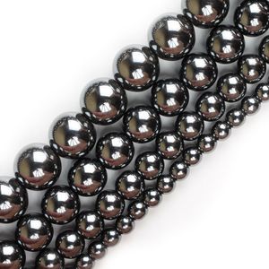 Handmade Natural Stone <strong>Beads</strong> High Quality round <strong>Black</strong> Hematite &amp; Magnetite <strong>Beads</strong> for DIY Jewelry Crystal Lampwork &amp; Glass <strong>Beads</strong> - Product Image 1