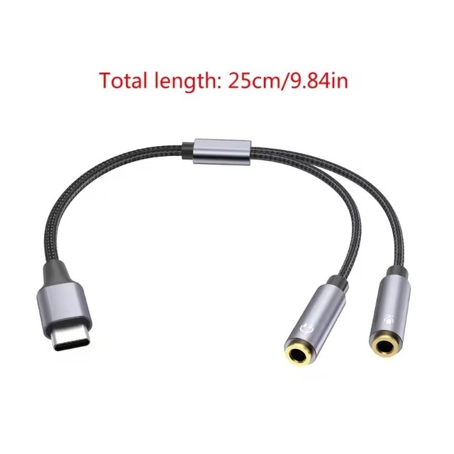 Headsets Mic Splitter Adapters 3.5mm/USB Headphones &Mic Adapters 3.5mm Male to 3.5mm Female Cable Enjoy Clearly Sound