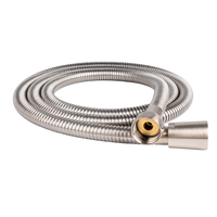Tuyau de douche élégant en nickel brossé à double verrouillage, flexible, anti-pli, durable, pour l'alimentation en eau de la salle de bain