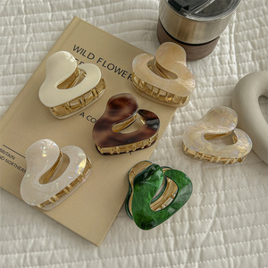 Nuovi Fermagli per Capelli in Acetato Forma Irregolare <span class=keywords><strong>2026</strong></span> Piccola Clip a Squalo Accessori per Chignon per Donne - Product Image 1