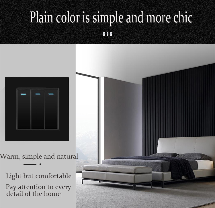 16A Type 86 British Panel Switch Concealed British Standard Wall Switch Socket 1 gang 2 gang 3 gang wall socket outlet
