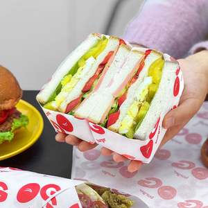 Papel de Envolver para Alimentos Biodegradable y Ecológico con Logotipo Personalizado, Papel de Pulpa de PE Resistente a la Grasa para Hamburguesas y Comida para Llevar - Product Image 2