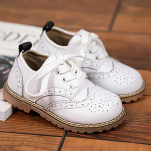 Chaussures Oxford classiques britanniques en cuir verni pour enfants, chaussures d'école à semelle souple pour bébés, noires - Product Image 6