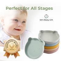 Nouvelle assiette pour bébé en silicone de qualité alimentaire classique et durable, vaisselle pour enfants, assiette à ventouse divisée pour l'alimentation des enfants, repas des tout-petits