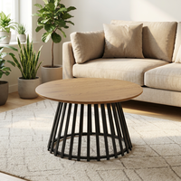 Table à manger moderne en bois grainé 3D, écologique, plateau en MDF E2 sans peinture, pieds en tube de fer noir, OEM ODM, vente en gros en Chine, hôtel