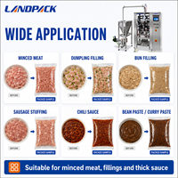 Machine d'emballage et de remplissage de sachets VFFS pour sauce tomate, ketchup, mayonnaise, viande hachée et garnitures