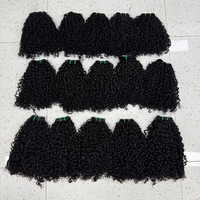 Vente en gros de mèches de cheveux humains 100% naturels, grade 12A, double trame, cuticules alignées, extensions de cheveux bouclés coupe pixie, fournisseur de tissages capillaires