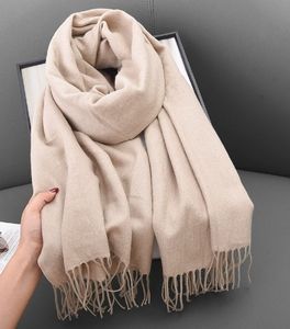 Bufanda de invierno gruesa cálida reversible color sólido estilo coreano de moda acogedor calentador de cuello - Product Image 2