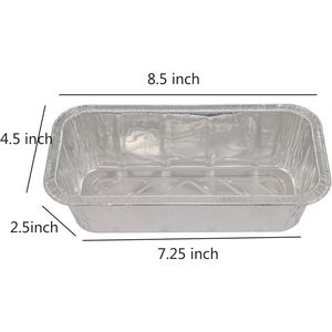 750ml Disposable <b>Aluminum</b> Mini Loaf Pan <b>Container</b> with Plastic Lid Recyclable Food Grade Baking Tray RE216 - Product Image 2