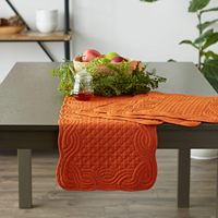 Set de table matelassé moderne, écologique, luxueux, 100% coton, résistant à la chaleur, pour mariage et fête