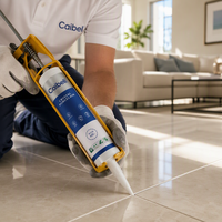 Mastic époxy imperméable Caibel coloré pour joints de carrelage, idéal pour les projets de salle de bain et de cuisine en marbre, pierre et porcelaine