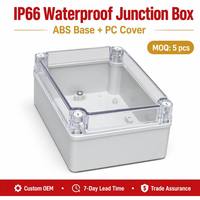 Boîtier de jonction en plastique pour capteurs intelligents, boîtier mural résistant aux intempéries IP66, boîtiers d'instruments électroniques industriels, couvercle transparent