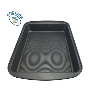 Tùy Chỉnh Lớn Hình Chữ Nhật Biscuit Chảo Sóng Dưới Carbon Thép Sâu <span class=keywords><strong>Cookie</strong></span> Tấm Không Dính Lớp Phủ Nướng Khay - Product Image 3