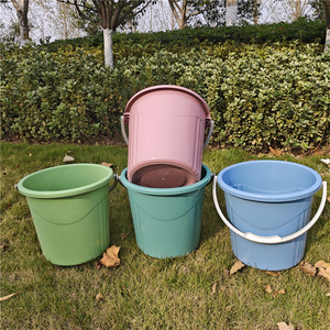 ถังน้ำพลาสติกทรงกลมมีหูจับหลากสีสำหรับใช้ในบ้านและนอกบ้าน - Product Image 4