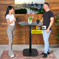 Bureau assis-debout pneumatique moderne et écologique, sans électricité, réglable en hauteur, pour mobilier de bureau