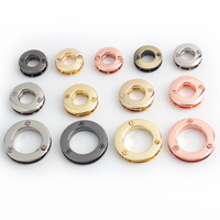 Kit de 10-12-21 mm de œillets métalliques de luxe Nolvo World pour accessoires de scrapbooking en cuir avec design ovale robuste