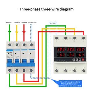 Protecteur de surtension et de sous-tension numérique triphasé avancé <span class=keywords><strong>ANTIER</strong></span> 220V 40A sur rail DIN, vente en gros ODM - Product Image 6