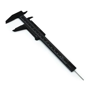 Measuring Ruler Accurate scale Plastic Slide Calliper For Microblading Brows Areolas Black With Stainless Steel Core
