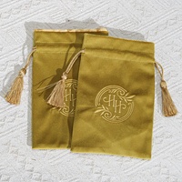 Pochette en velours personnalisée avec logo imprimé, pour bonbons de mariage, cadeaux, bougies, parfums, emballage, sac à poussière en velours avec cordon et pompon