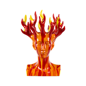 Creative Art Spray Color Abstract Flame Girl Modeling Statue Home Decoration Wine Cabinet Desktop Home Furnishing Decor Gift