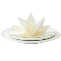 Serviettes de table en papier Santian personnalisées de haute qualité, lot de 12, pré-pliées en forme d'étoile