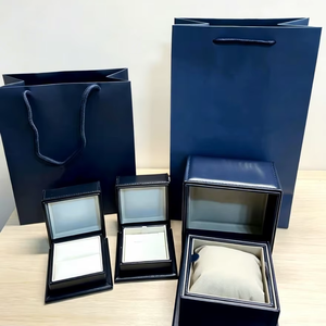 Luxury Leatherette <b>Watch</b> Box <b>Set</b> with Faux Suede Lining and Snap Closure Rectangle Shape Protective Packaging for Single <b>Watch</b> - Product Image 1