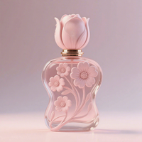 Vente flash - Flacon de parfum unique de 50 ml, flacon de parfum dégradé, flacon de parfum rectangulaire en verre de 100 ml avec couvercle de luxe