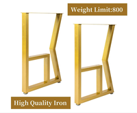 Pied de table en acier doré Sondoly, orné de diamants, pour canapé, idéal pour la maison de campagne et l'hôtellerie, pour support de chaise