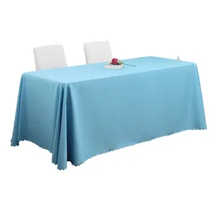 Table Cloth Factory Washable Polyester Rectangular Table Cloth For Wedding Buffet Parties Holiday Dinner