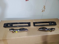 Rejilla Delantera de Fibra de Carbono Seca con Luz LED para Mercedes Benz Clase G W464 G63 AMG 2019-2024, Marco Decorativo para la Lámpara de la Rejilla