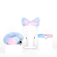 Ensemble de jouets sexuels bondage pour chat : Bandeau oreilles de chat, plug anal, collier, accessoires de cosplay, vêtements exotiques, jeux sexuels pour adultes