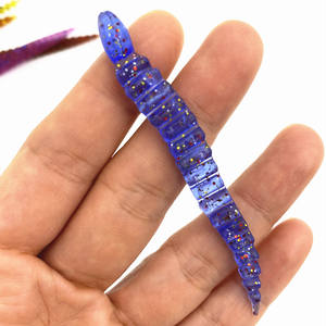 Señuelos de gusano de sanguijuela para pesca de roca suave, 3 pulgadas, Lucio de lubina, aparejos de pesca, cebos de trucha, gusano - Product Image 4