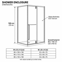 Kamar Mandi Pivot Shower Enclosure Khusus dengan Kaca 6mm atau 8mm dan Gagang Handuk untuk Pemisahan Area Basah dan Kering di Kamar Mandi Villa