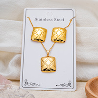 Nouvel ensemble de bijoux en acier inoxydable électroplaqué, style européen et américain, tendance, best-seller transfrontalier