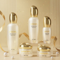 Flacon pompe vide de luxe pour soins de la peau 100ml, flacon en verre pour masque facial et huile capillaire 30g 50g, et ensemble de pots à crème