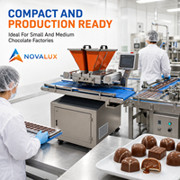 Nouvelle machine de dépose de chocolat PLC Servo 60-120KG, alimentée par prise, garantie 1 an, pour pralines, bonbons, barres et chocolats fourrés