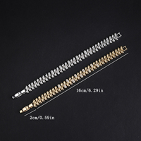Bracelet tennis en cuivre incrusté de zircon 5A pour femme, bijoux avec pierres géométriques en CZ, accessoire de mode pour robe de soirée
