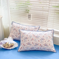 Blumendruck Großhandel gewaschene Mikrofaser Königinnenkönigin-Bett-Set Muschelstickerei 4-teiliges Bettwäsche-Set