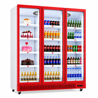 Jinfugui Porte en verre commerciale Double température Affichage des boissons Refroidisseur 450L vertical Boisson Réfrigérateur